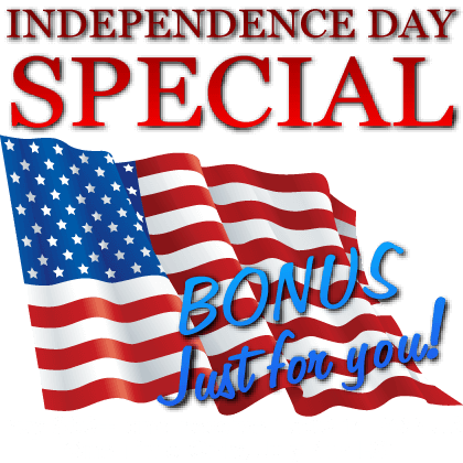 Sweepstakes Promo: Independence Day. Buy $30+ and receive 1500 points in bonus