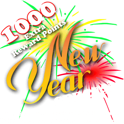 Sweepstakes Promo: New Year Special. Buy $30+ and receive 1000 points in bonus
